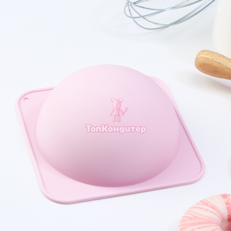 Форма силиконовая для выпечки «Шар», 13,5×6 см, внутренний d=11,7 см