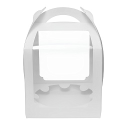 Коробка для кулича 18 см*18 см*23 см с вкладышем