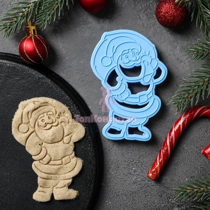 Форма для вырезки теста «Санта Клаус», цвет МИКС