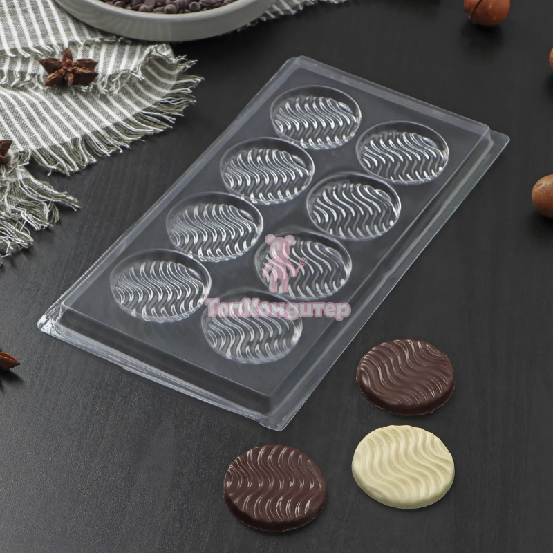 Форма для шоколада и конфет «Волна», 8 ячеек, 22×11 см