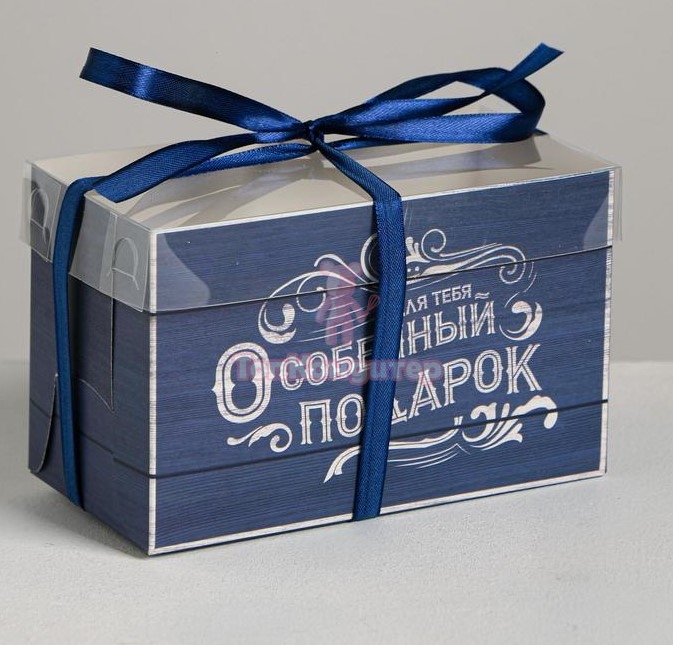 Коробка на 2 капкейка "Особенный подарок"