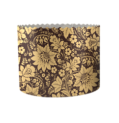 Форма бумажная для кулича "ПОДСОЛНУХИ" d= 11 см x h= 8,5 см