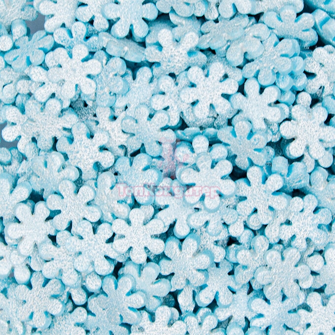 Посыпка "Снежинки" голубые перламутровые 30 гр