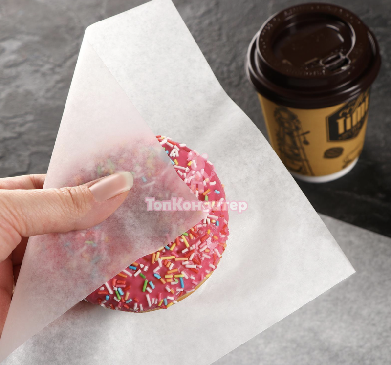 Бумага парафинированная, без печати, 1 лист 18х 18 см