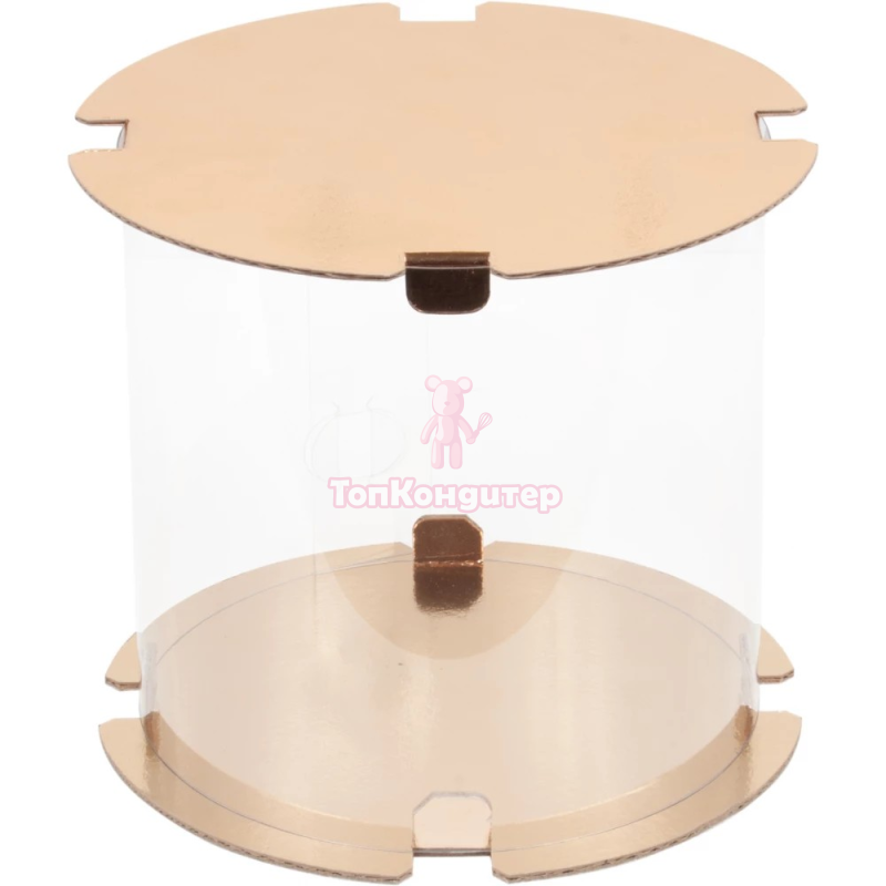 Коробка для торта "Тубус" 16 см*22 см золото