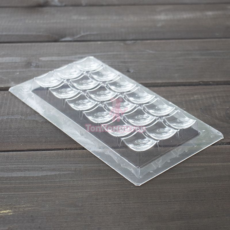 форма для шоколадной плитки "Квадраты" 15 см*7 см*1,3 см пластиковая