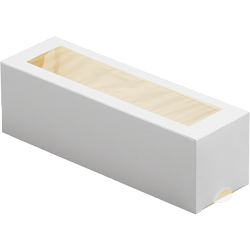 Коробка для макарун на 6 шт 18 см*5,5 см*5,5 см белая