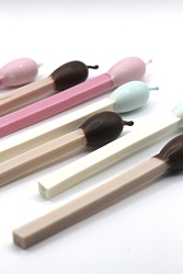 Свеча для бенто " спичка " голубая 12см.