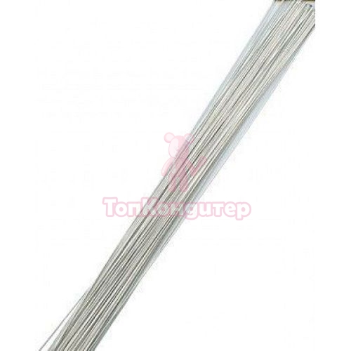 Проволока 10 шт белая в бумажной оплетке D 0.55