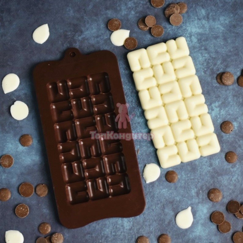 Форма для шоколада «Плитка лабиринт» силикон