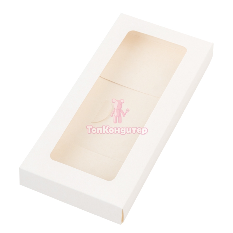 Коробка для шоколадной плитки 17 см*8 см*1,7 см конверт белая