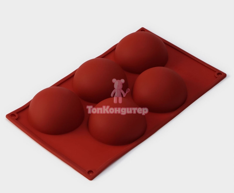 Форма для шоколада сфера силикон 8 см 5 ячеек