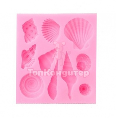 Молд силиконовый 8х8х1,5 см "Ракушки"