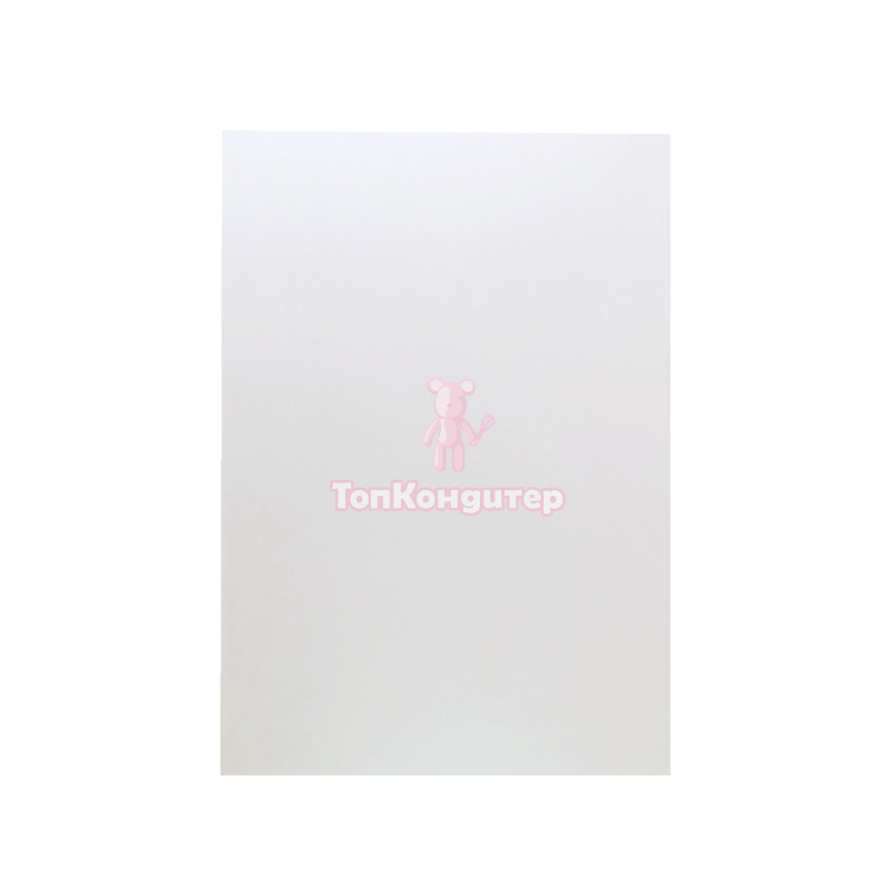 Подложка сатин прямоугольная для пирожных двусторонняя белая 9 см*5,5 см, толщина 6 мм