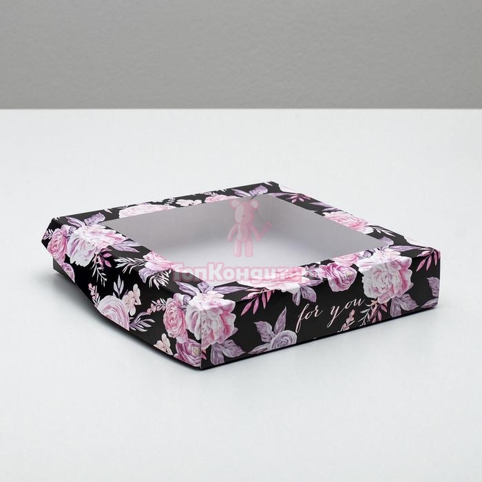 Коробка складная 20 см*20 см*4 см "Нежность"