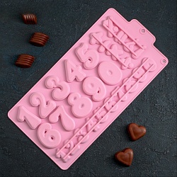 Форма для шоколада Доляна «Цифры», силикон, 30.2×16 см, 28 ячеек, МИКС