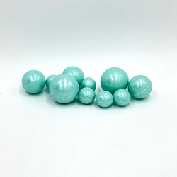 Сферы из шоколадной глазури перламутровые голубые 25шт.