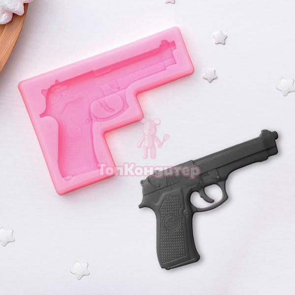 Молд "Пистолет" силикон 10 см*7 см