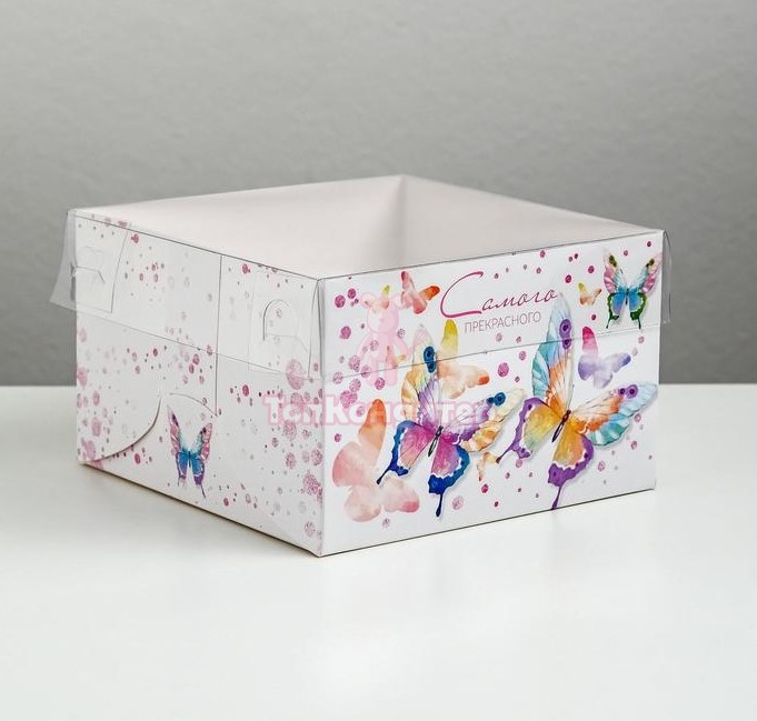 Коробка на 4 капкейка "Самого прекрасного"